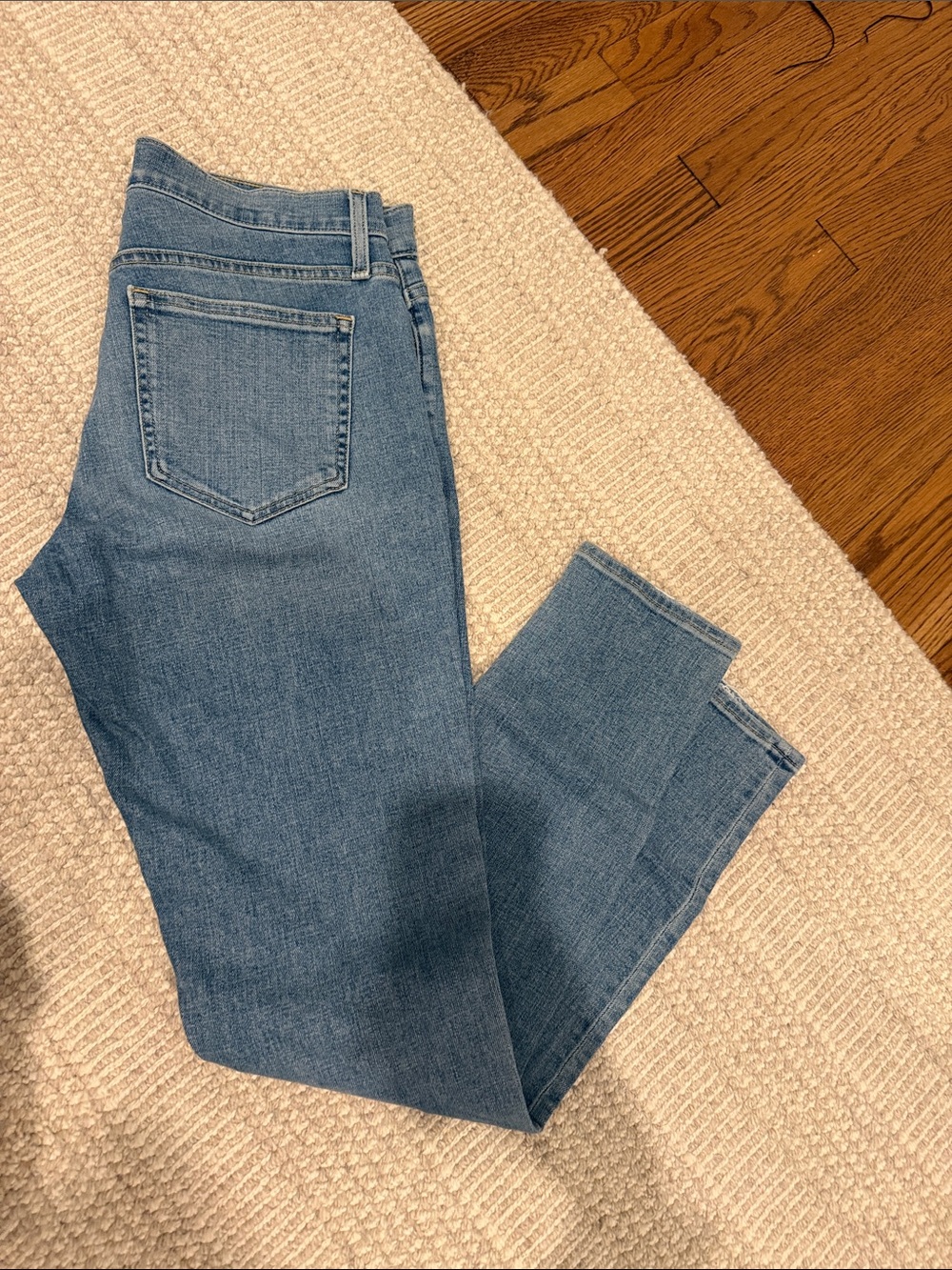 Women's Blue High-Rise Straight Jeans